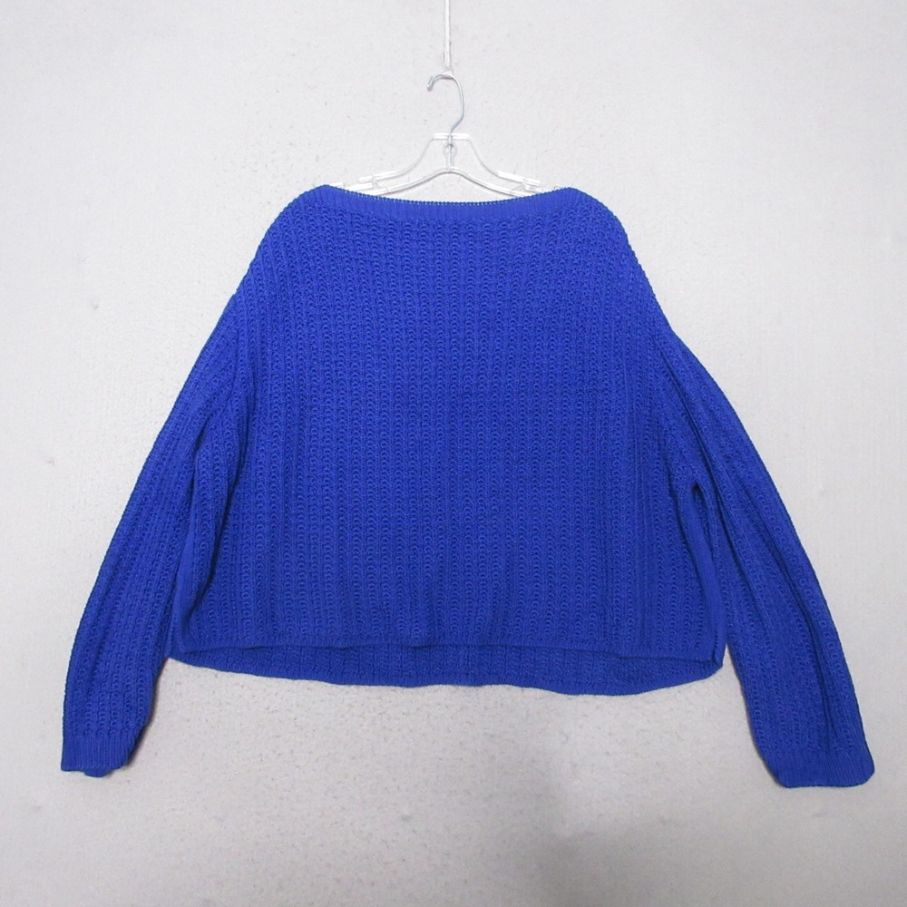 Lafayette 148 Sweater XL Cotton Silk Boat Neck Boxy Quiet Luxury Minimalist - Picture 2 of 8